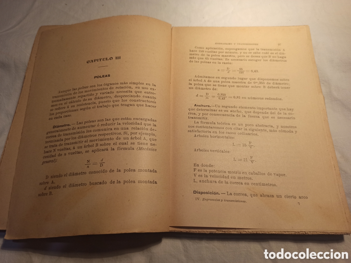 Libros antiguos: Manual del Mec&aacute;nico-Engranajes y Transmisiones - Foto 8