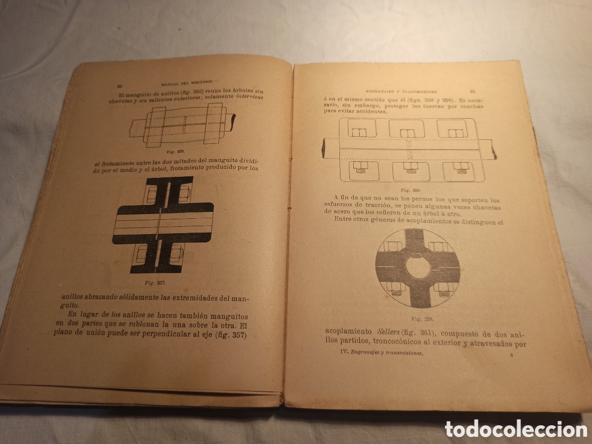 Libros antiguos: Manual del Mec&aacute;nico-Engranajes y Transmisiones - Foto 9