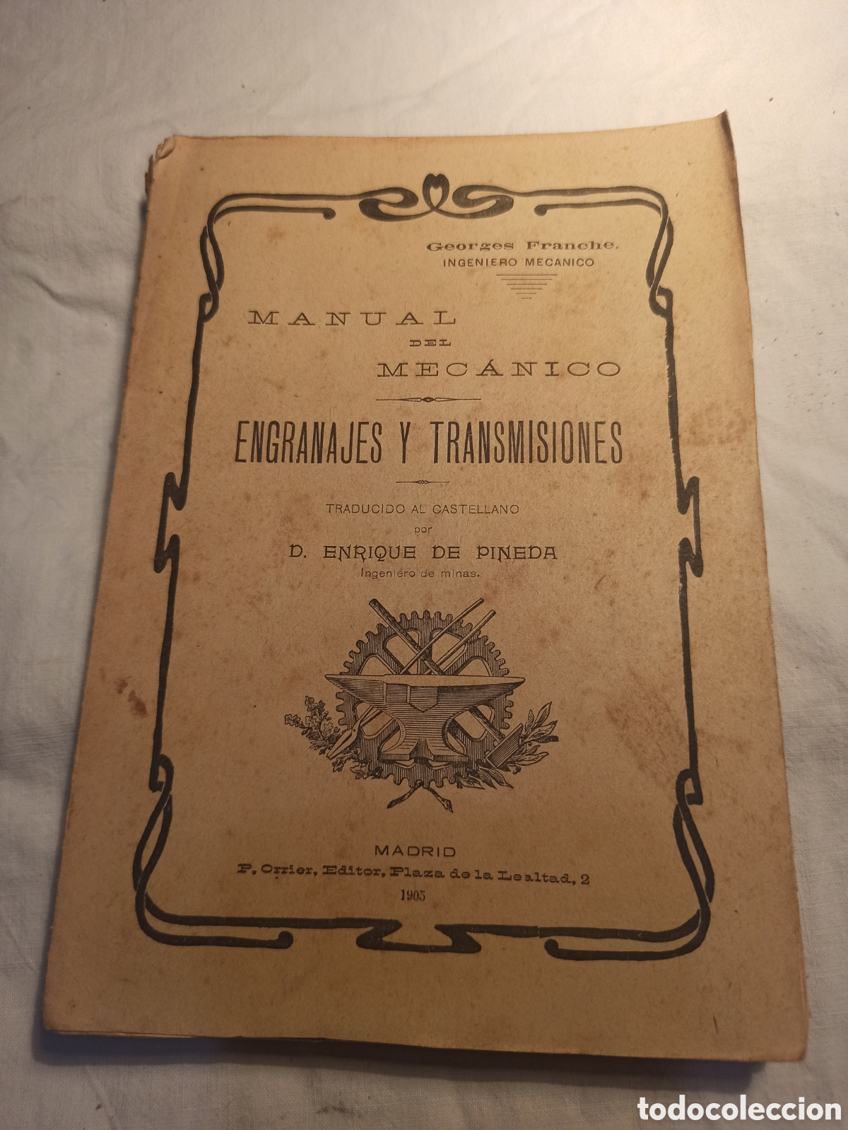 Libros antiguos: Manual del Mec&aacute;nico-Engranajes y Transmisiones - Foto 1