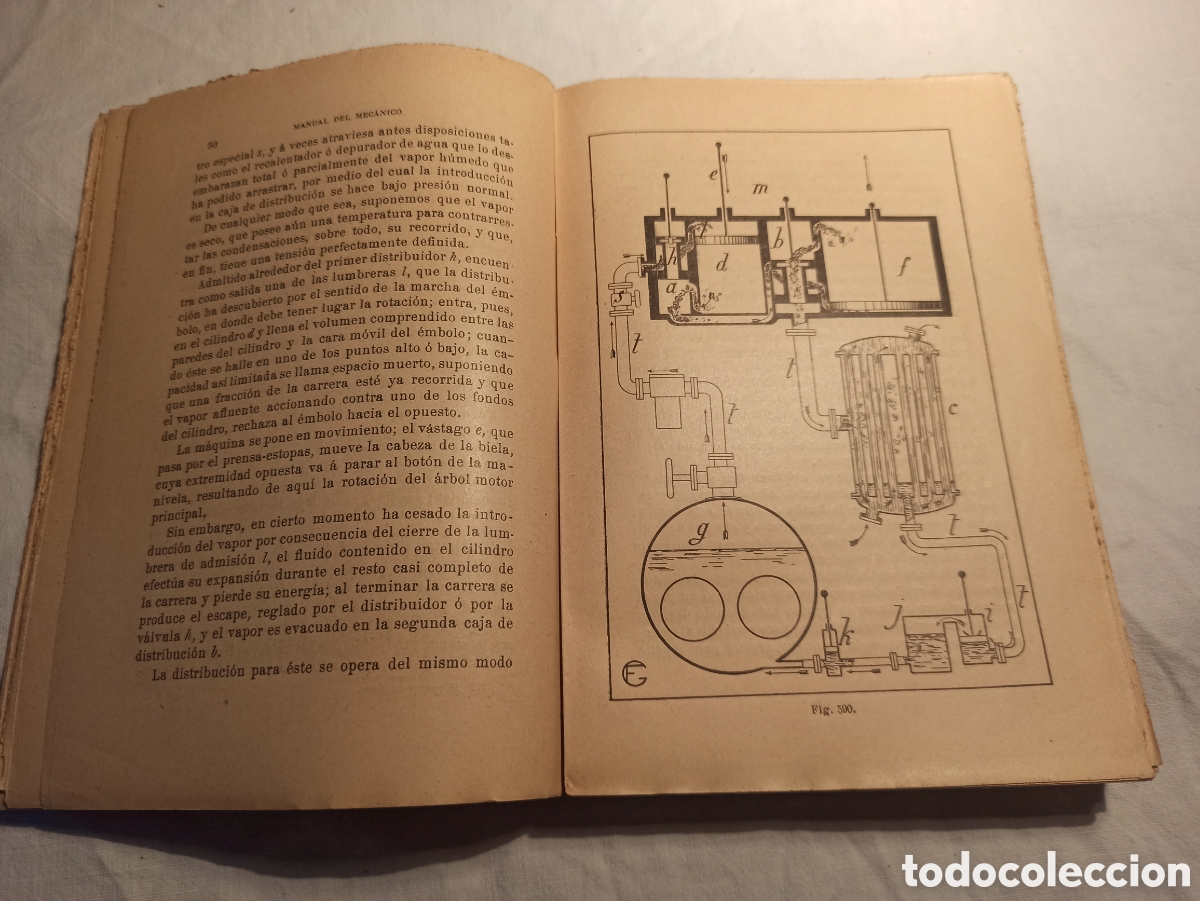 Libros antiguos: Manual del Mec&aacute;nico-Maquinas de Vapor - Foto 4
