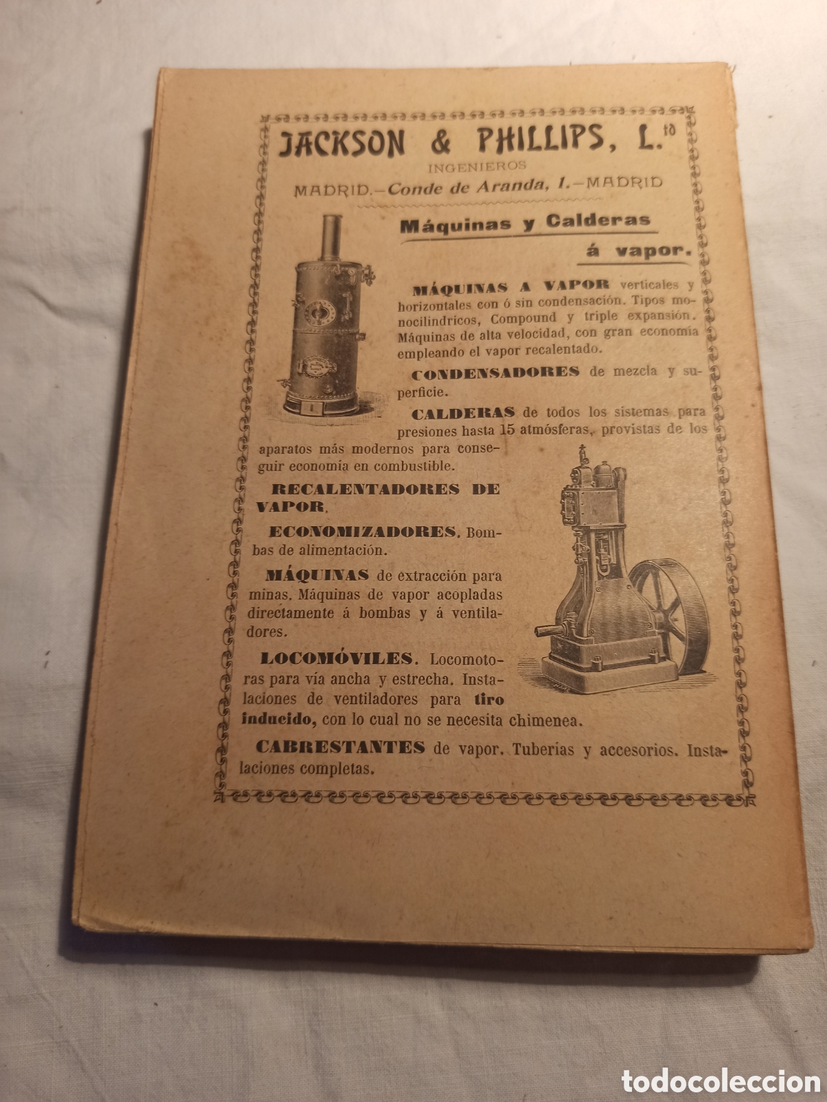 Libros antiguos: Manual del Mec&aacute;nico-Maquinas de Vapor - Foto 5