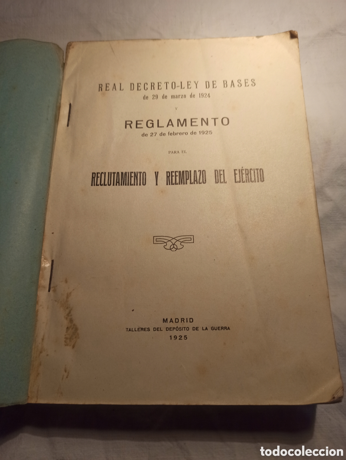 Libros antiguos: Reglamento de Reclutamiento y Reemplazo del Ej&eacute;rcito - Foto 2