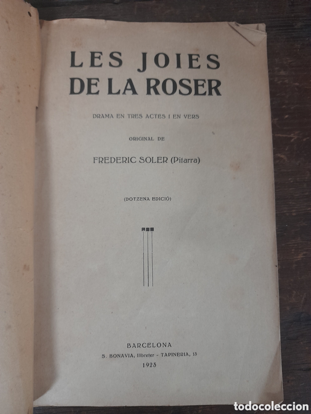 Libros antiguos: Les Joies de la Roser, Frederic Soler - BARCELONA 1923 - Foto 2