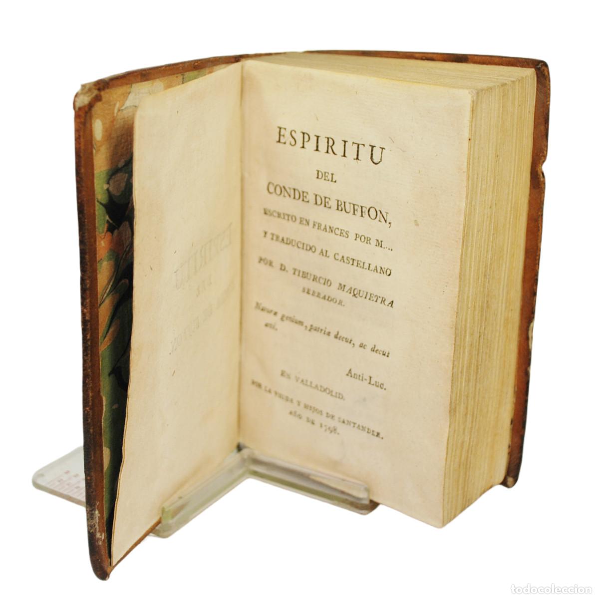 Libros antiguos: BUFFON - ESPIRITU DEL CONDE DE BUFFON - 1798 - Foto 3