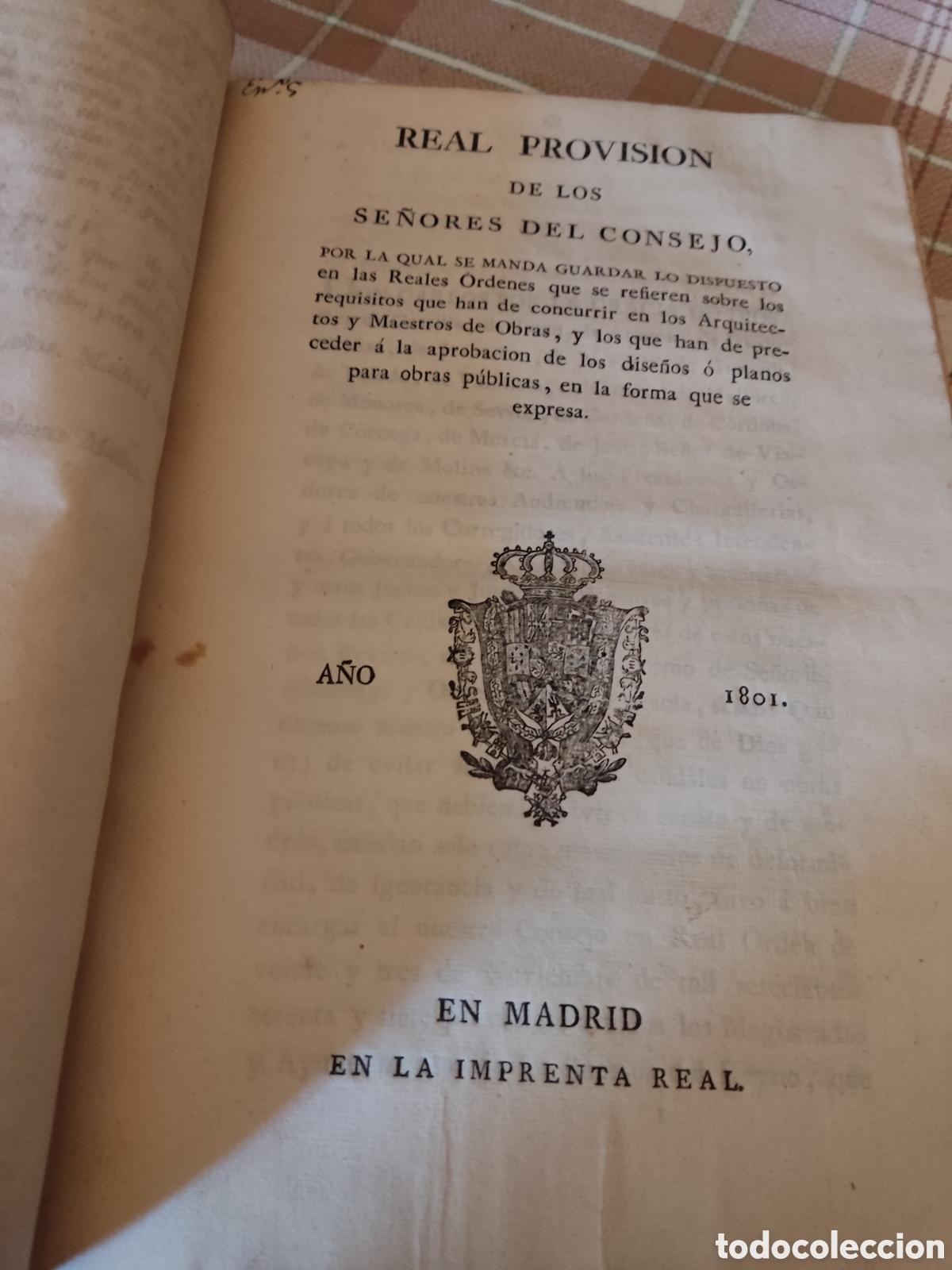Libros antiguos: Cedulas reales 1800 a 1803 XVIII - Foto 4