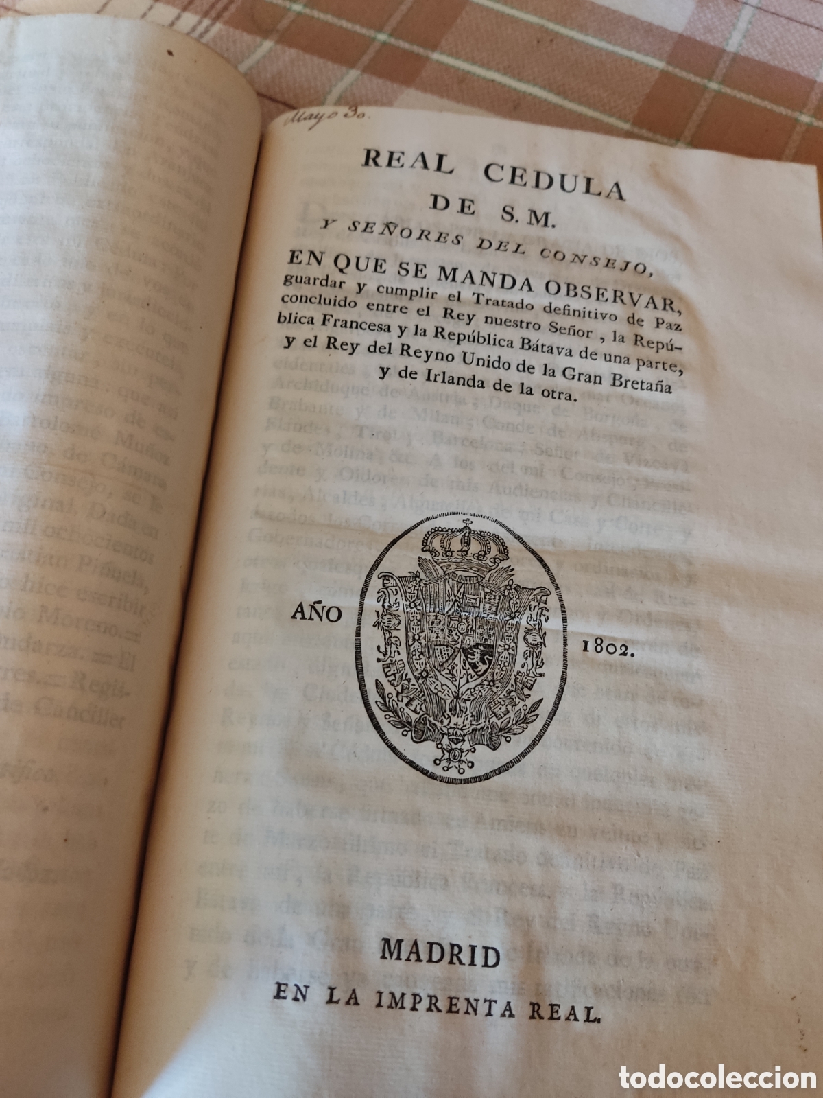Libros antiguos: Cedulas reales 1800 a 1803 XVIII - Foto 8