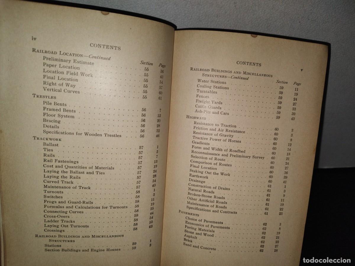 Libros antiguos: 83- CONSTRUCCI&Oacute;N DE FERROCARRILES. I. C. S. REFERENCE LIBRARY. RAILDROAD ENGINEERING HIGHWAYS - 1908 - Foto 8