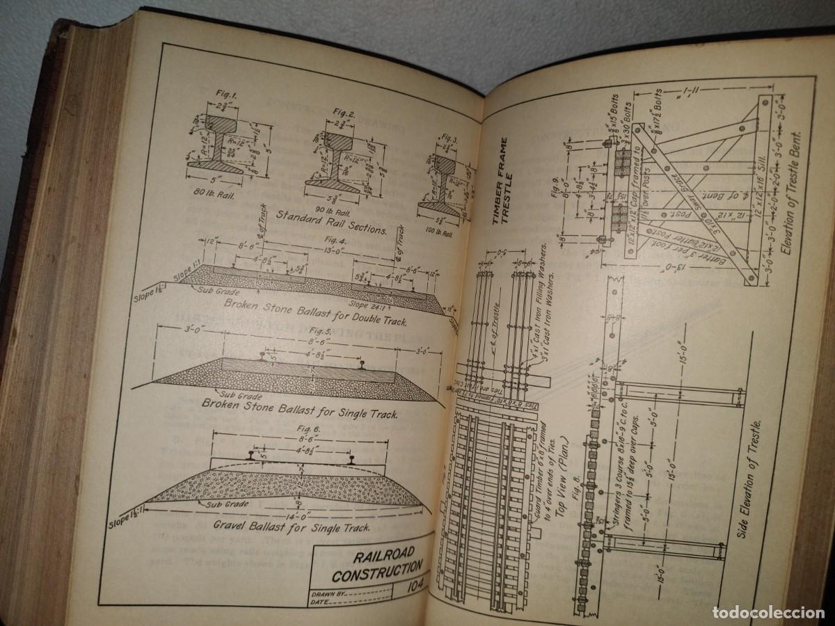 Libros antiguos: 83- CONSTRUCCI&Oacute;N DE FERROCARRILES. I. C. S. REFERENCE LIBRARY. RAILDROAD ENGINEERING HIGHWAYS - 1908 - Foto 24
