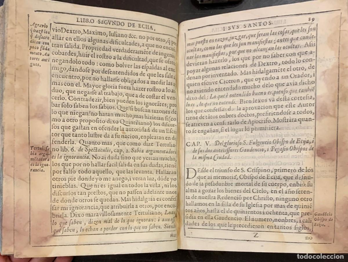 Libros antiguos: Ecija, sus Santos, su Antiguedad Eclesi&aacute;stica y Seglar. - Foto 3