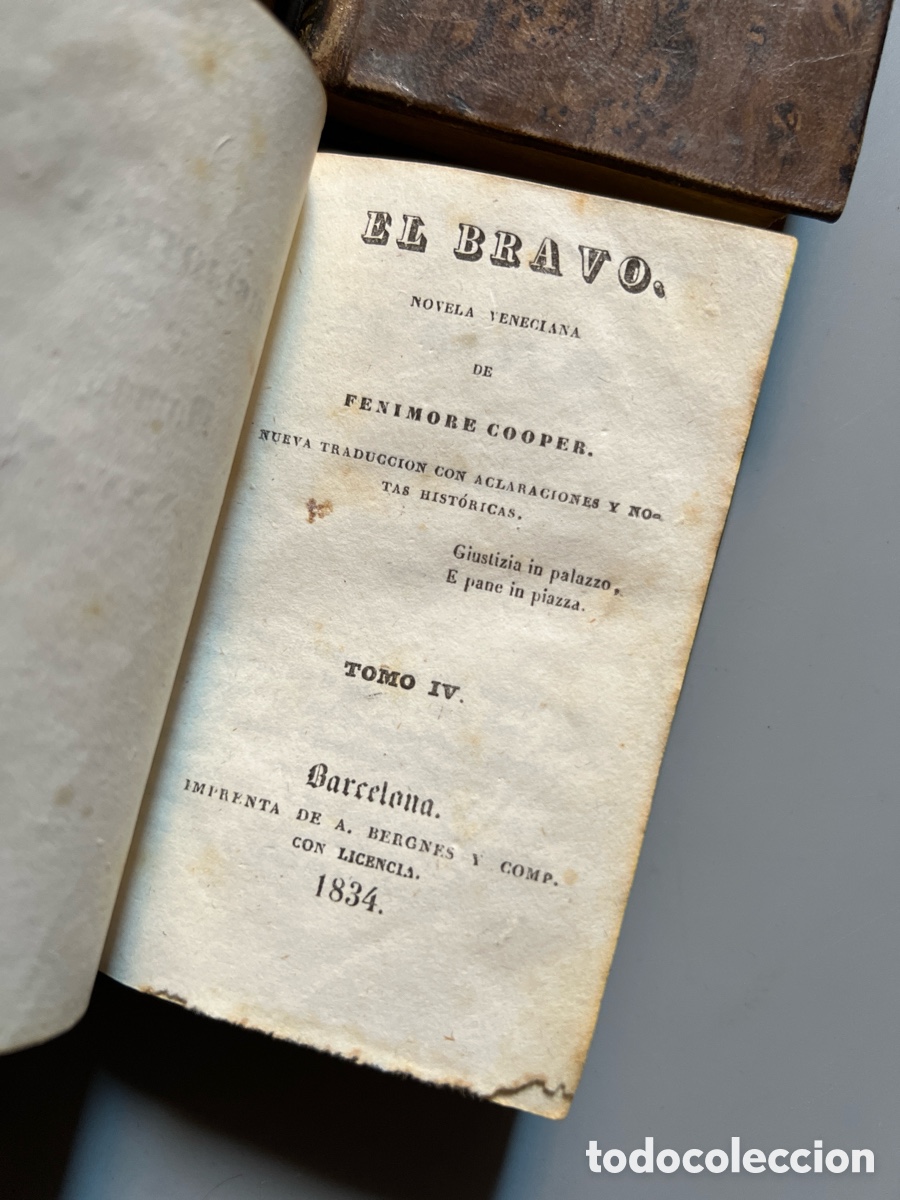 Libros antiguos: El bravo, Fenimore Cooper - Biblioteca de Damas, 1834 - Foto 10
