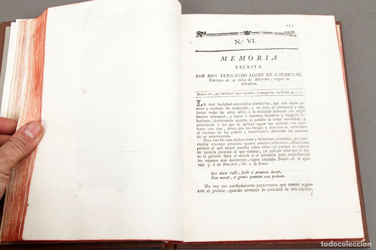 Libros antiguos: COLECCI&Oacute;N DE LAS MEMORIAS PREMIADAS - 1784 - Foto 5