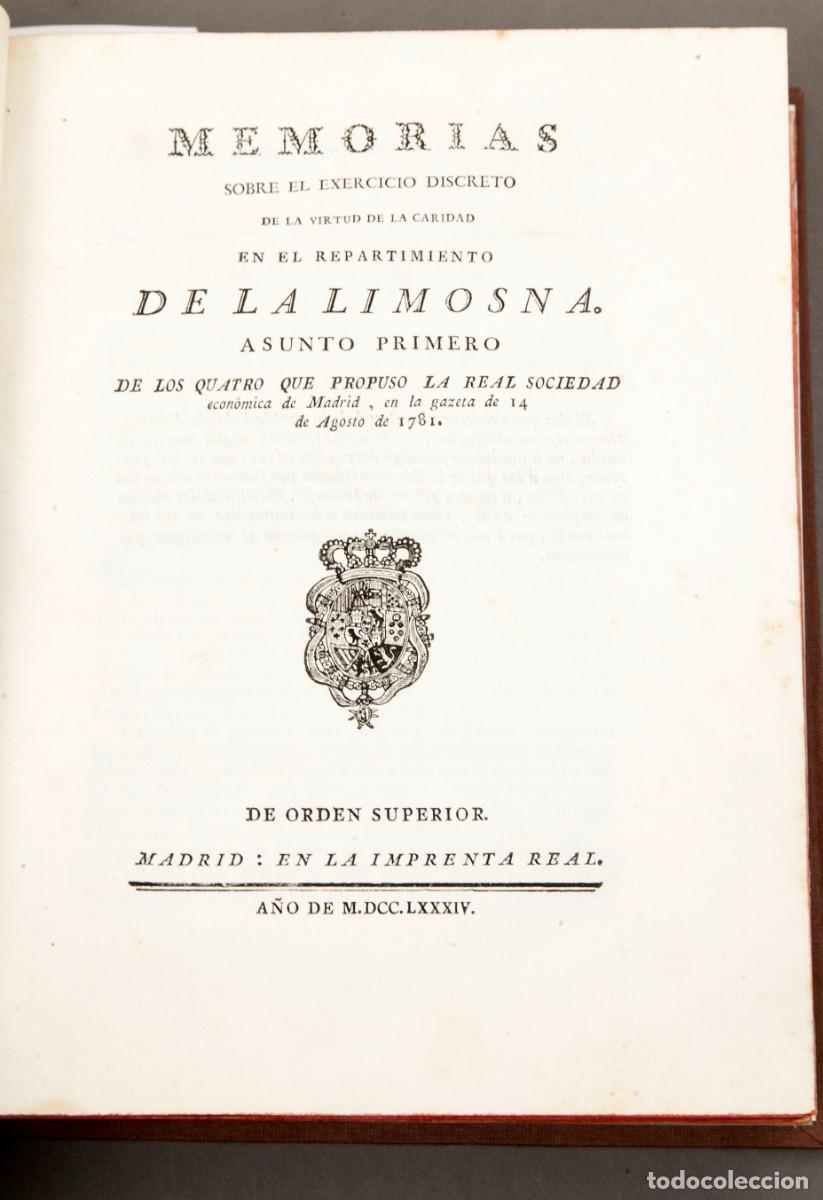 Libros antiguos: COLECCI&Oacute;N DE LAS MEMORIAS PREMIADAS - 1784 - Foto 9