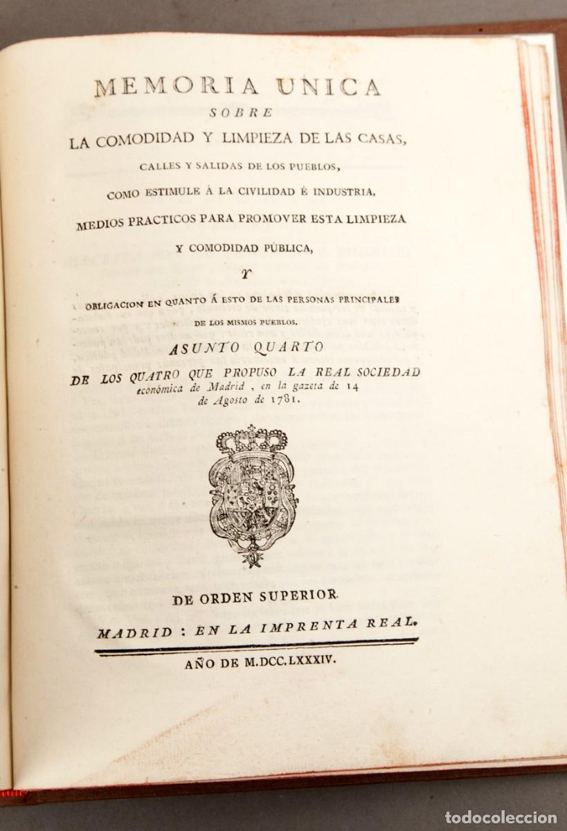 Libros antiguos: COLECCI&Oacute;N DE LAS MEMORIAS PREMIADAS - 1784 - Foto 11
