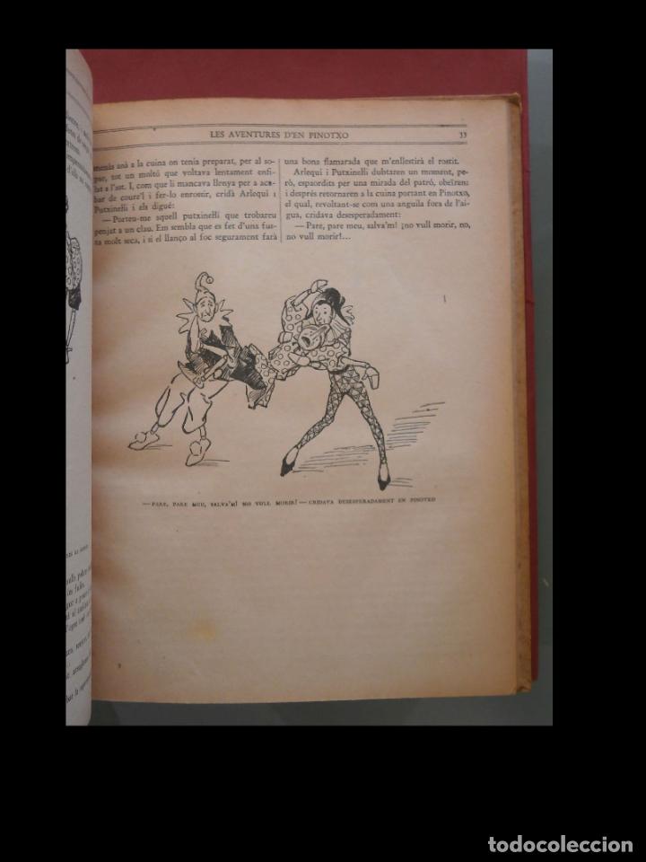 Libros antiguos: Les aventures den Pinotxo. C. Collodi - Foto 2