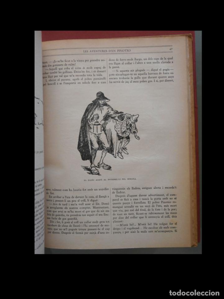 Libros antiguos: Les aventures den Pinotxo. C. Collodi - Foto 4