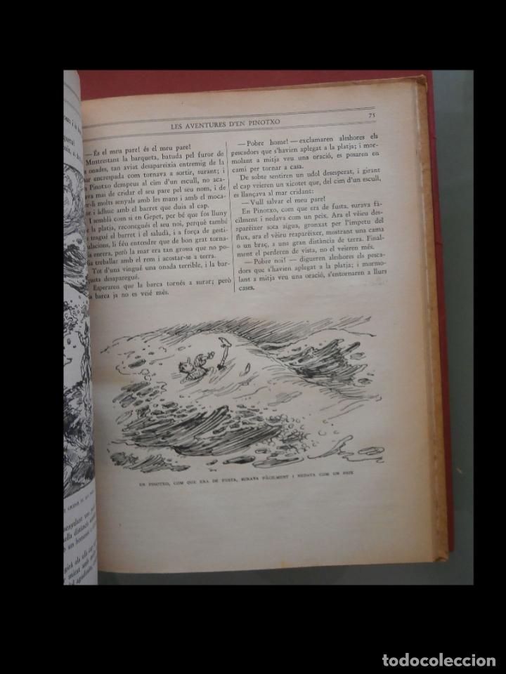 Libros antiguos: Les aventures den Pinotxo. C. Collodi - Foto 5
