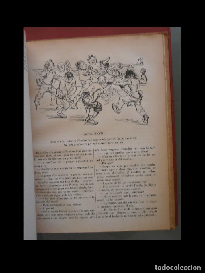Libros antiguos: Les aventures den Pinotxo. C. Collodi - Foto 6