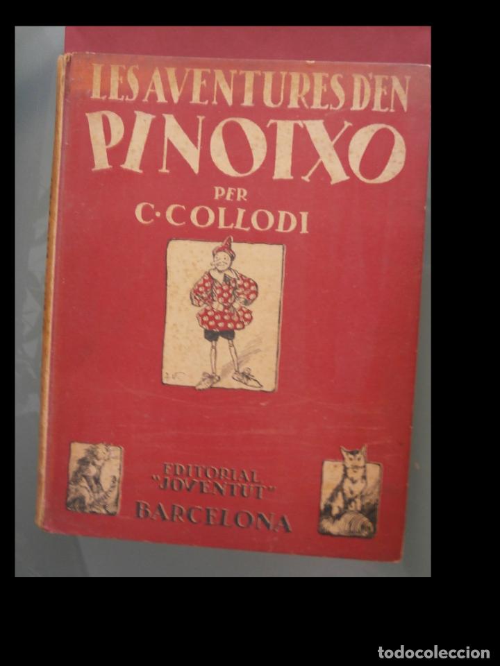 Libros antiguos: Les aventures den Pinotxo. C. Collodi - Foto 1