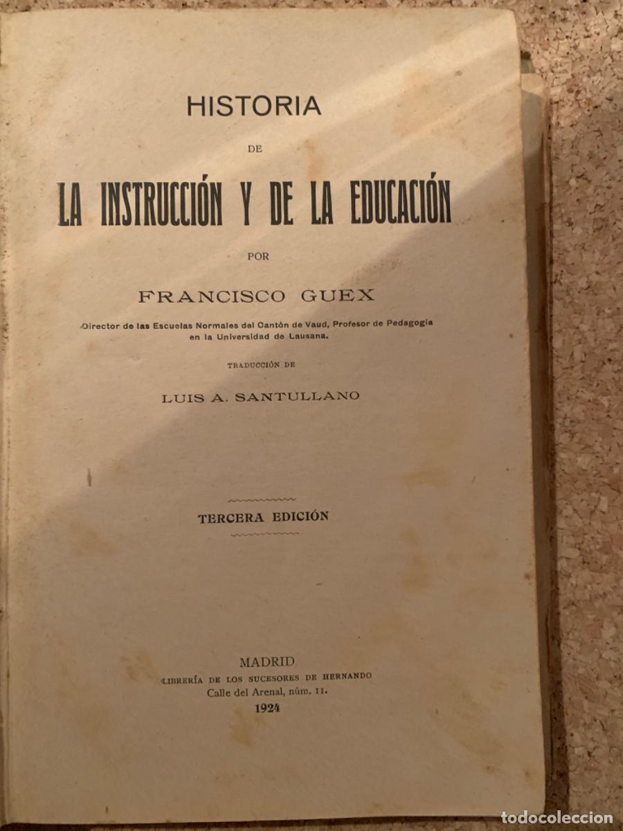 Libros antiguos: Historia de la educaci&oacute;n (Bols 27) - Foto 2
