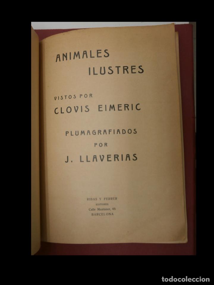 Libros antiguos: Animales Ilustres. Vistos por Clovis Eimeric - Foto 6