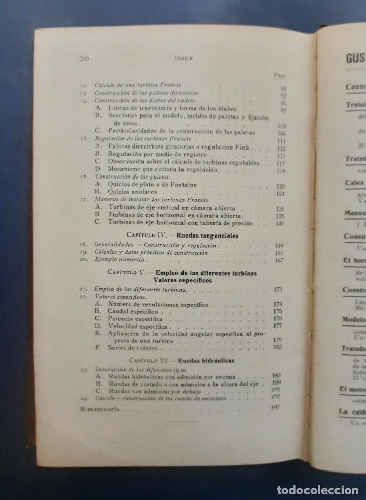 Libros antiguos: MOTORES HIDR&Aacute;ULICOS - L. QUANTZ 1922 - Foto 9