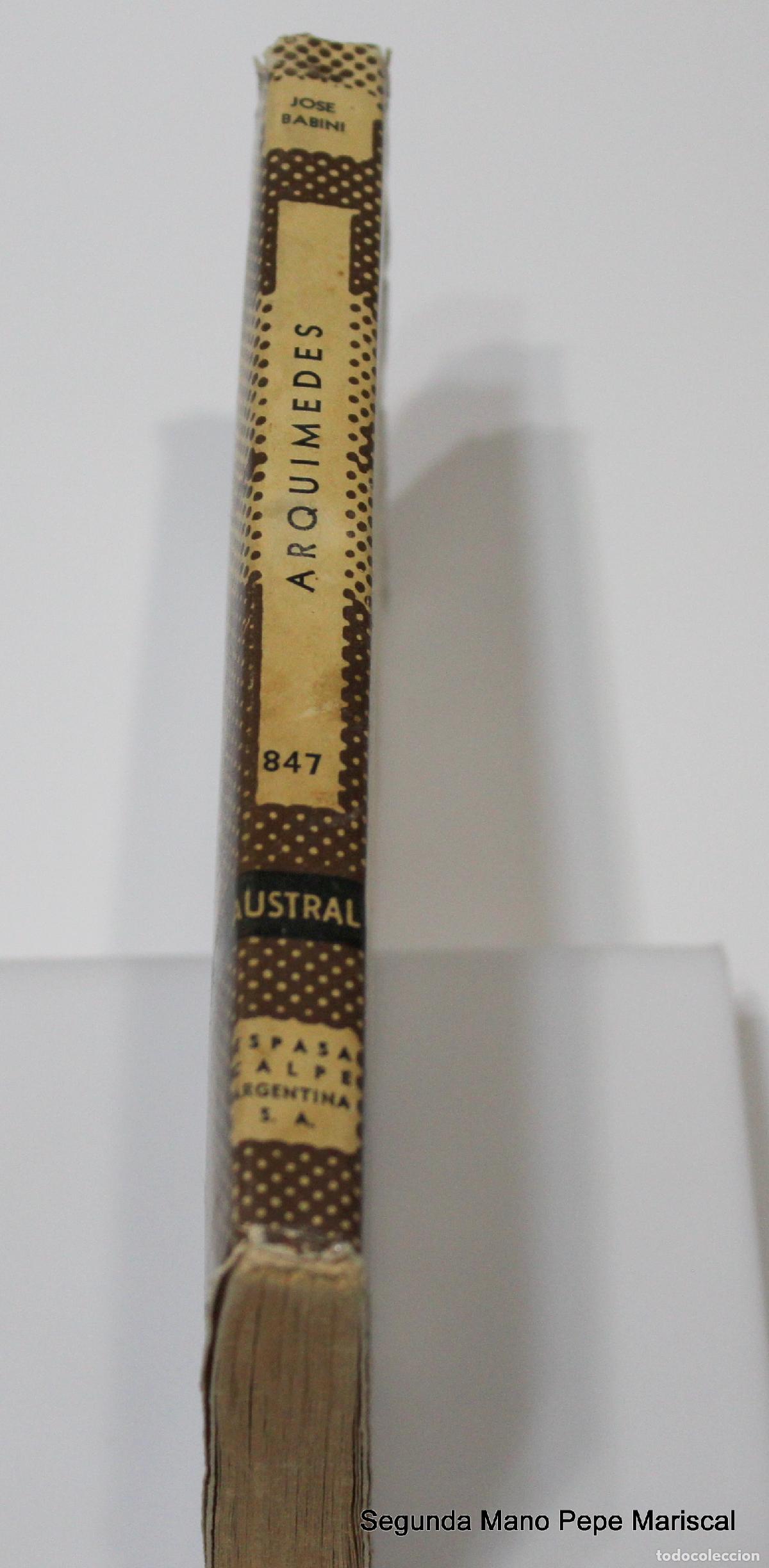 Libros antiguos: Arquimedes - Jose Babini - Foto 2