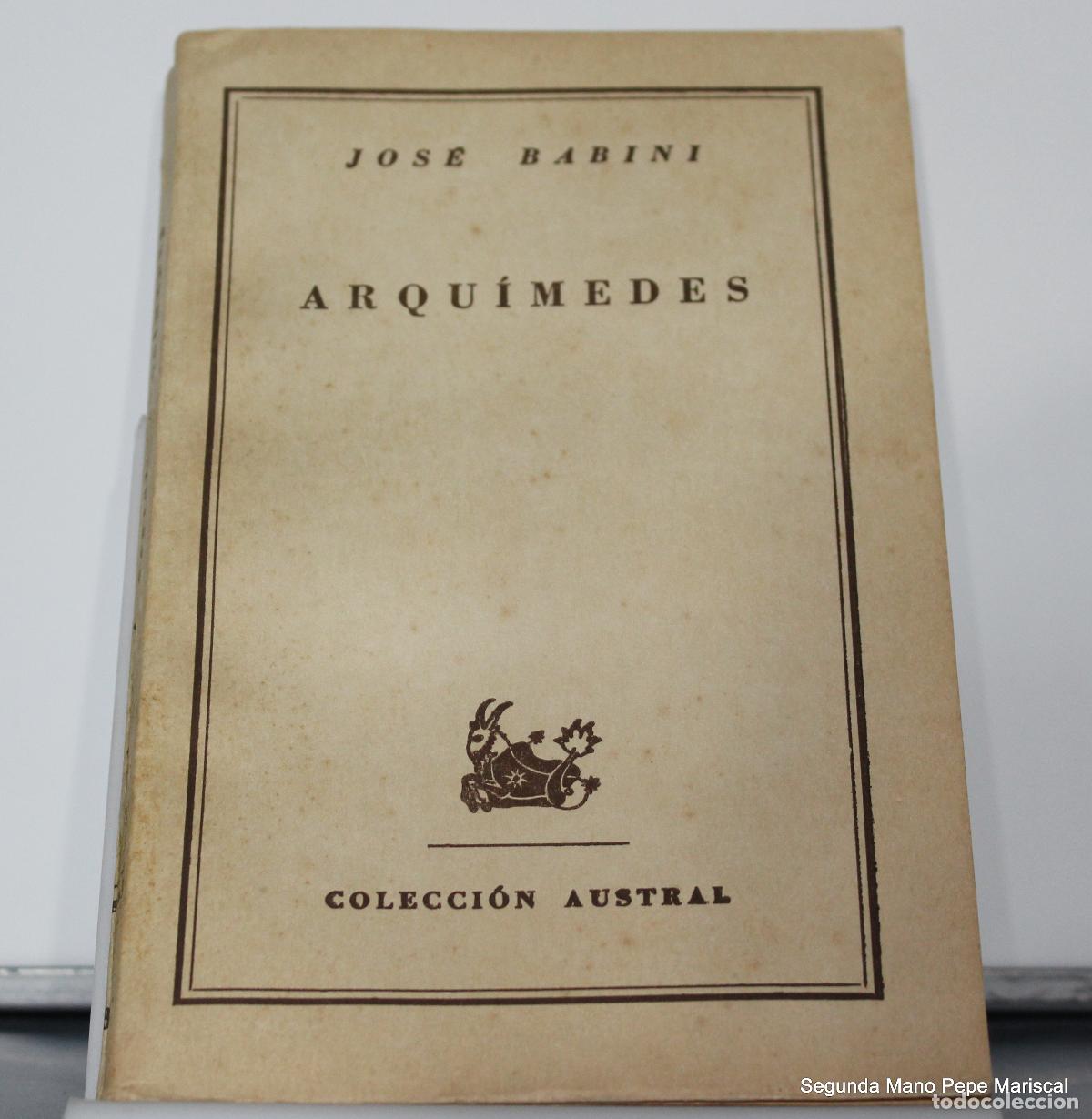 Libros antiguos: Arquimedes - Jose Babini - Foto 4