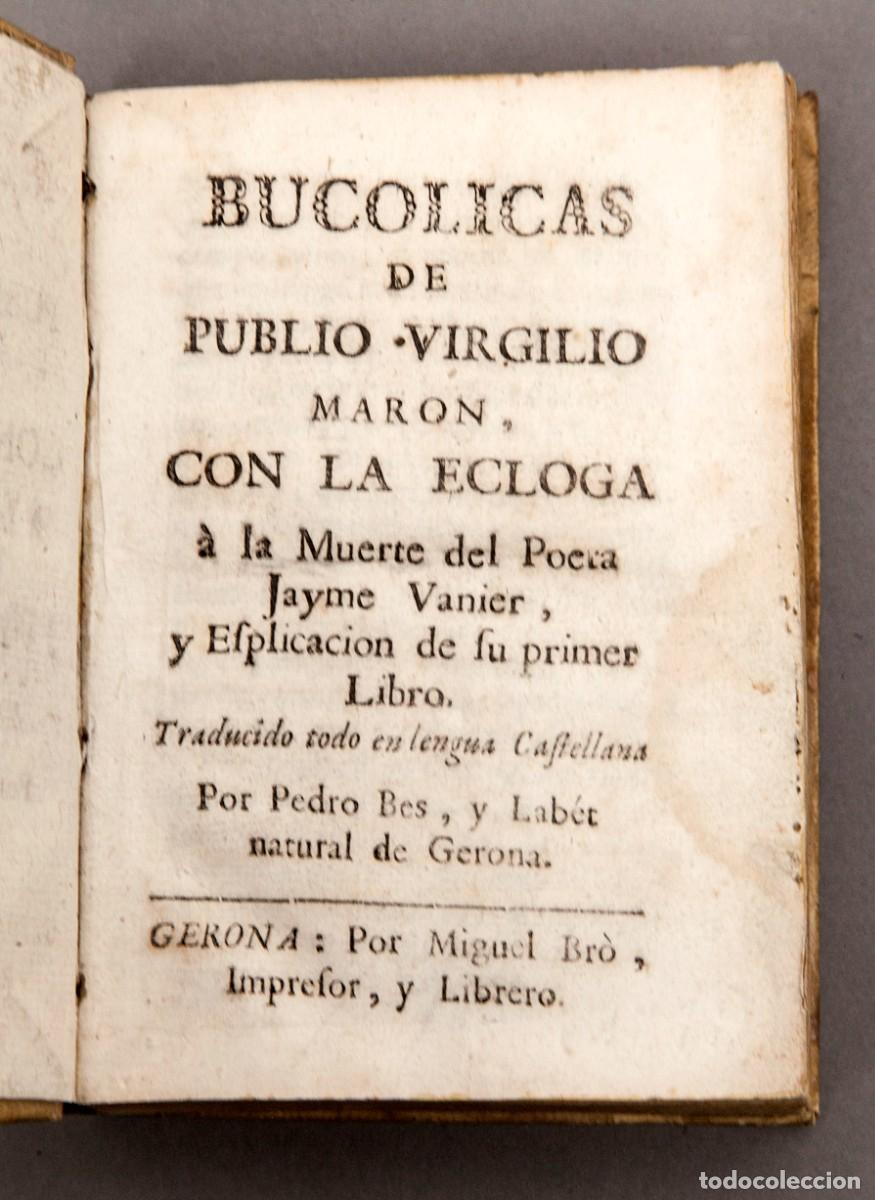 Libros antiguos: Publio VIRGILIO - BUCOLICAS - 1741 - Foto 1
