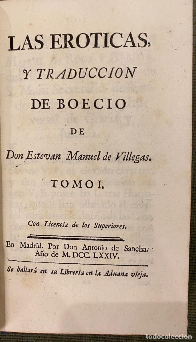 Libros antiguos: 1774 LAS EROTICAS DE VILLEGAS PRIMERA PARTE - Foto 3
