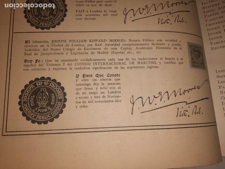 Libros antiguos: CODIGO INTERNACIONAL MARCONI - A&Ntilde;O 1919 - EN ESPA&Ntilde;OL&bull;EXCEPCIONAL. - Foto 10