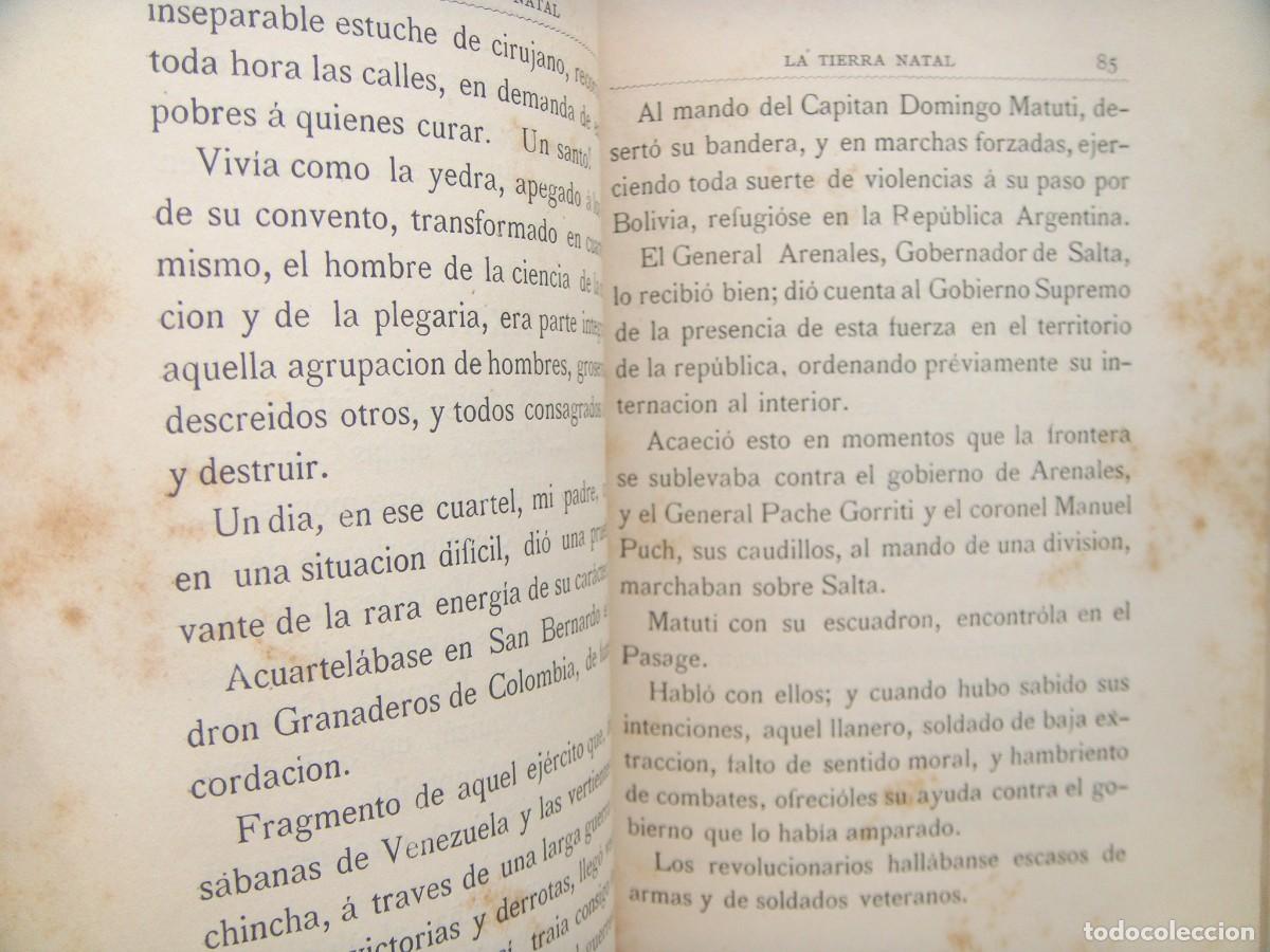 Libros antiguos: Juana Manuela Gorriti: LA TIERRA NATAL. Primera edicion - Foto 4