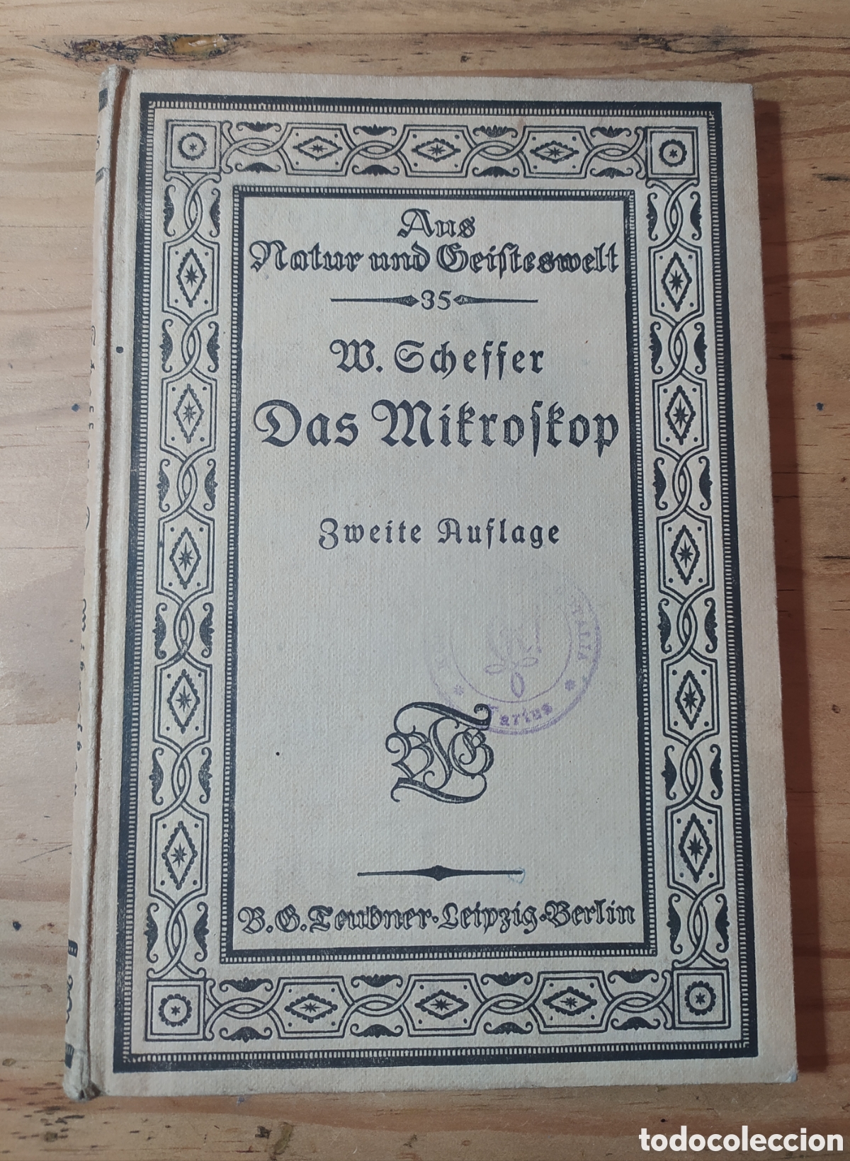 Libros antiguos: Das Mikroskop. W. Scheffer. 1914 El microscopio - Foto 1