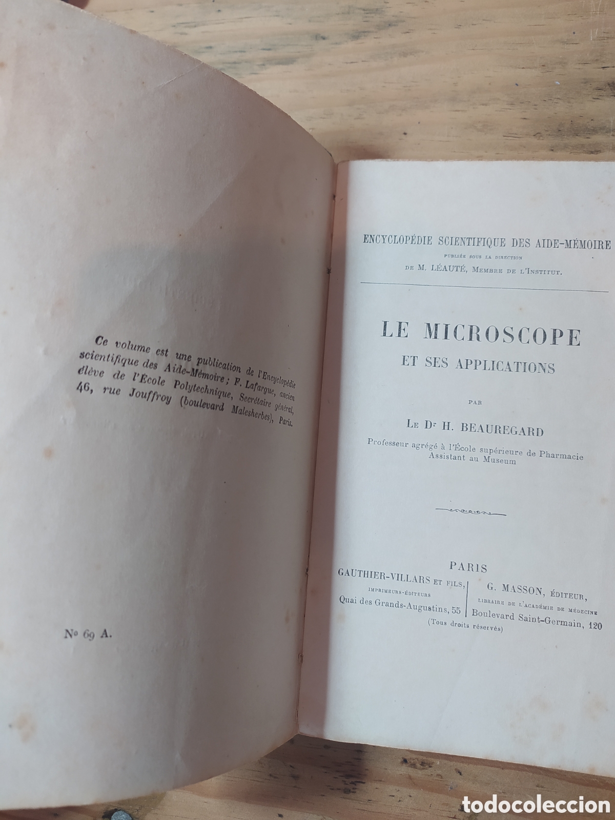 Libros antiguos: Le Microscope et ses Applications 1893. Dr. H. Beauregard. MIcroscopio - Foto 2