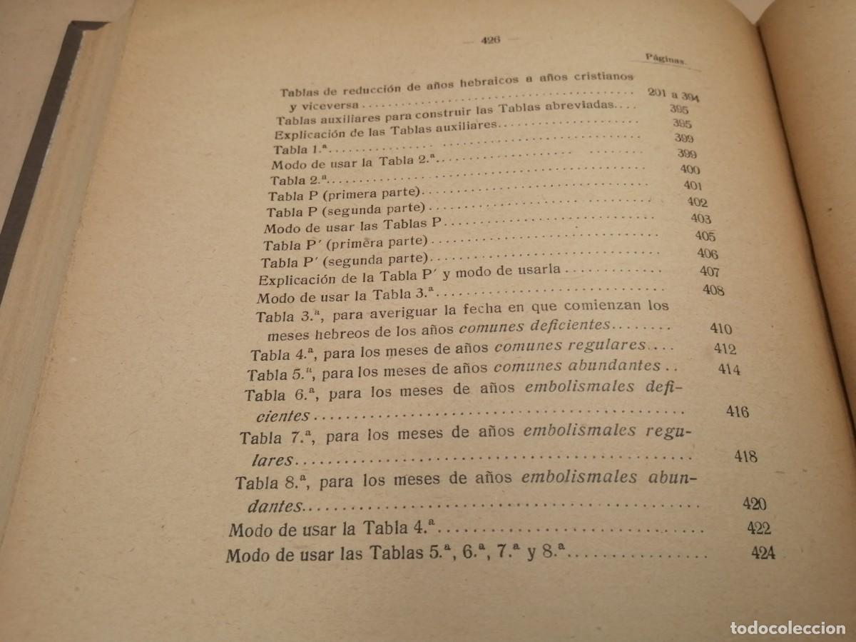 Libros antiguos: TABLAS ABREVIADAS PARA LA CONVERSION DEL ARABE Y EL HEBRAICO AL CRISTIANO RARO - Foto 10