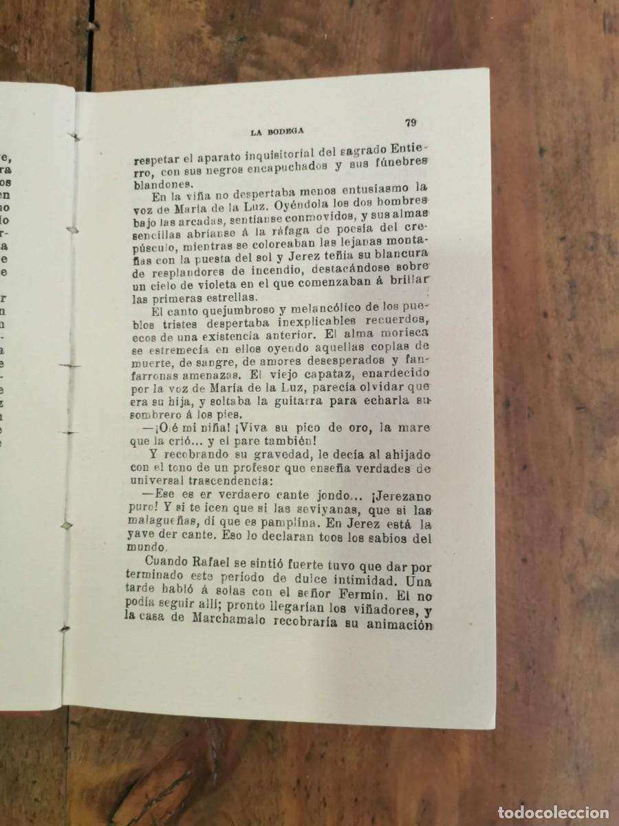 Libros antiguos: BLASCO IB&Aacute;&Ntilde;EZ, Vicente. La bodega: (novela) - Foto 4