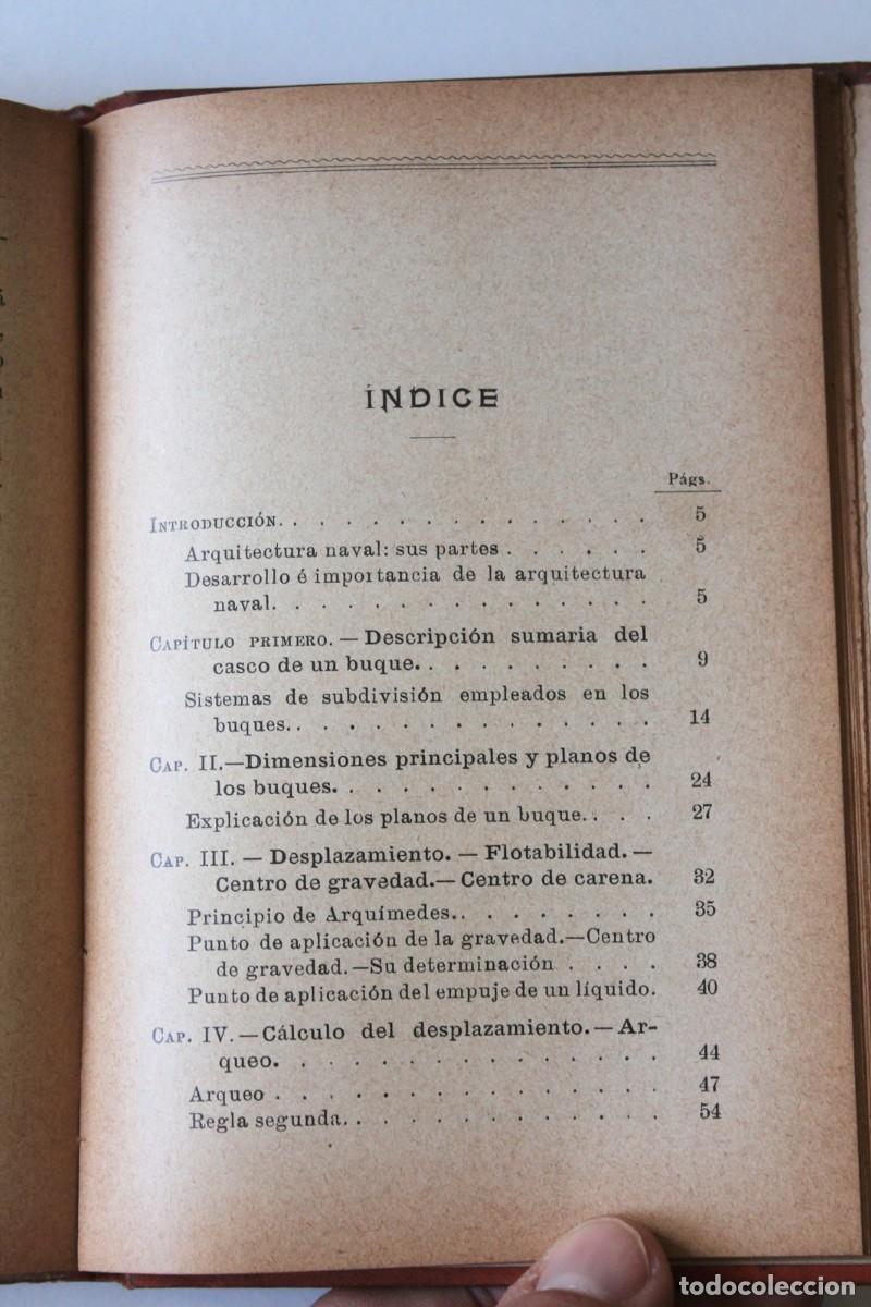 Libros antiguos: &Aacute;ngel Blanco Serrano - Elementos de arquitectura naval (Buques de guerra) - Foto 4