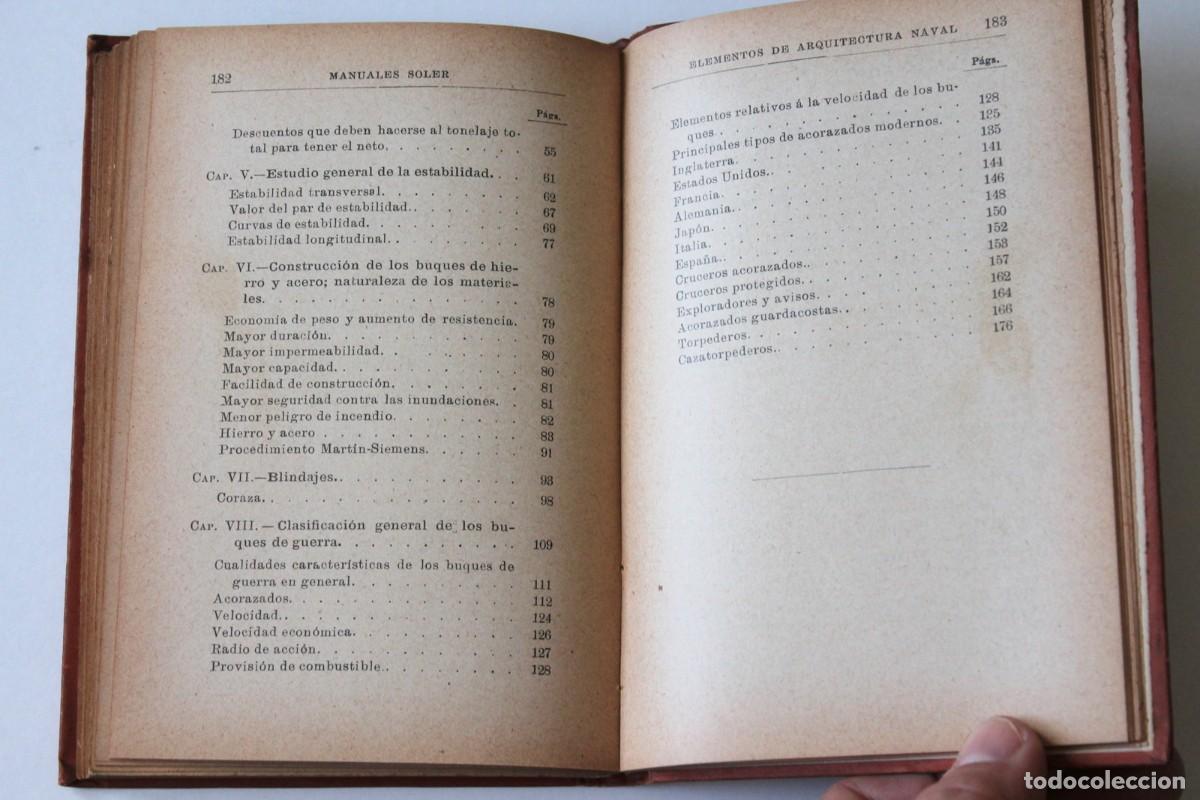 Libros antiguos: &Aacute;ngel Blanco Serrano - Elementos de arquitectura naval (Buques de guerra) - Foto 5