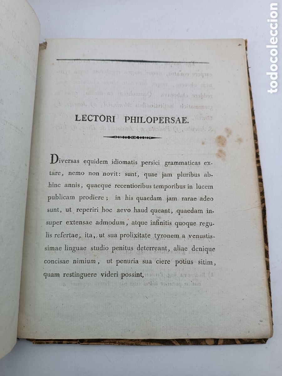 Libros antiguos: Grammatica linguae persicae a&ntilde;o 1804 Gram&aacute;tica persa. - Foto 3