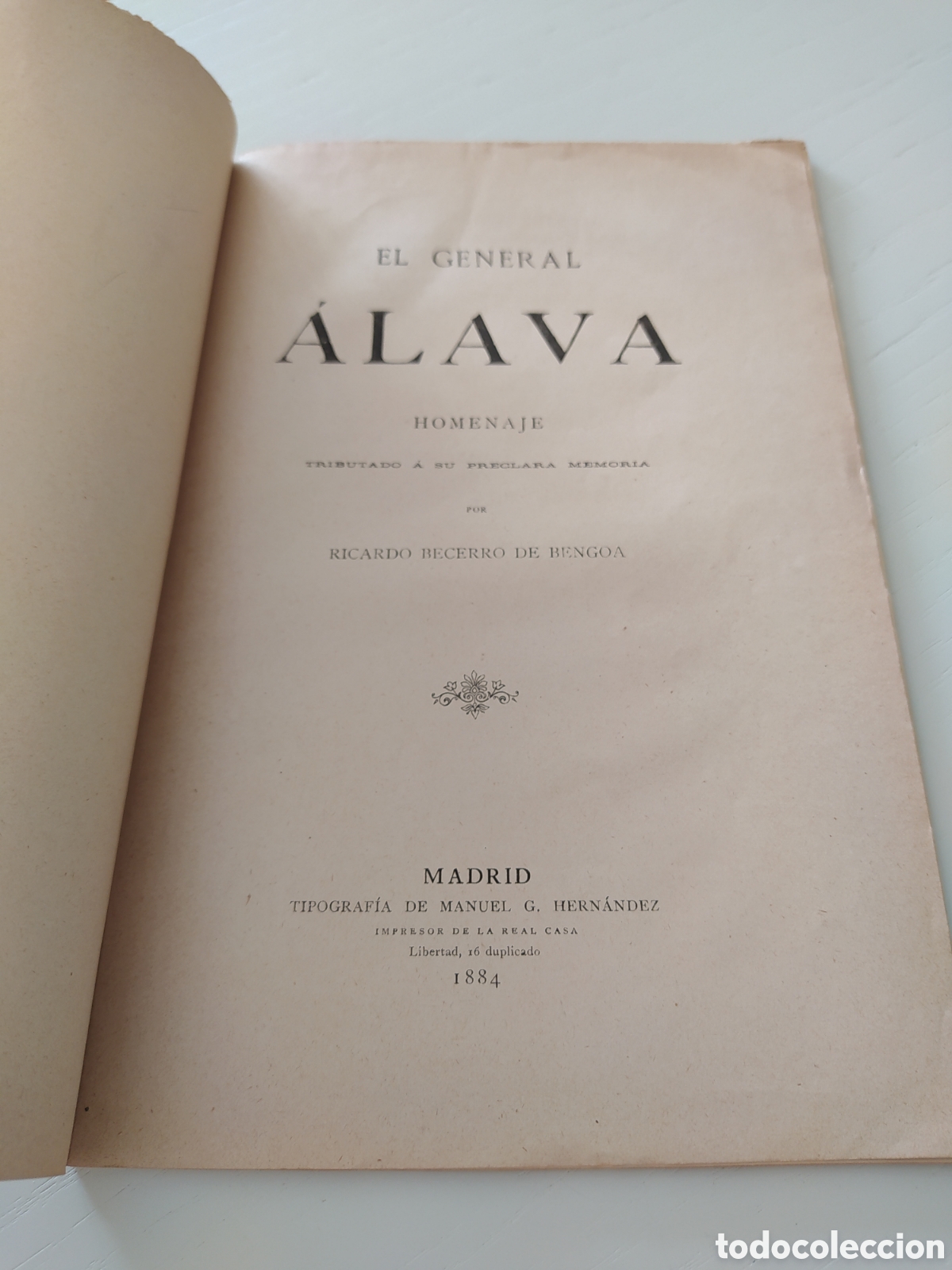 Libros antiguos: EL GENERAL &Aacute;LAVA - RICARDO BECERRO - Foto 2
