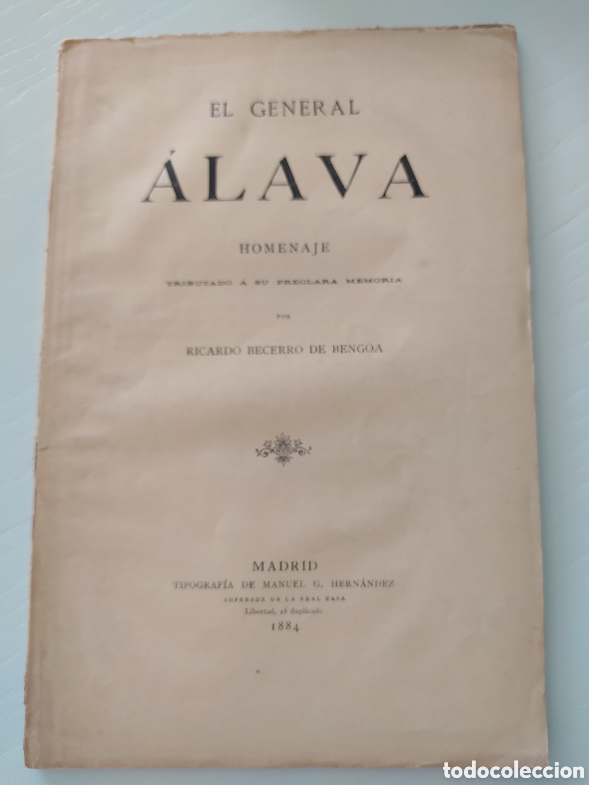 Libros antiguos: EL GENERAL &Aacute;LAVA - RICARDO BECERRO - Foto 1