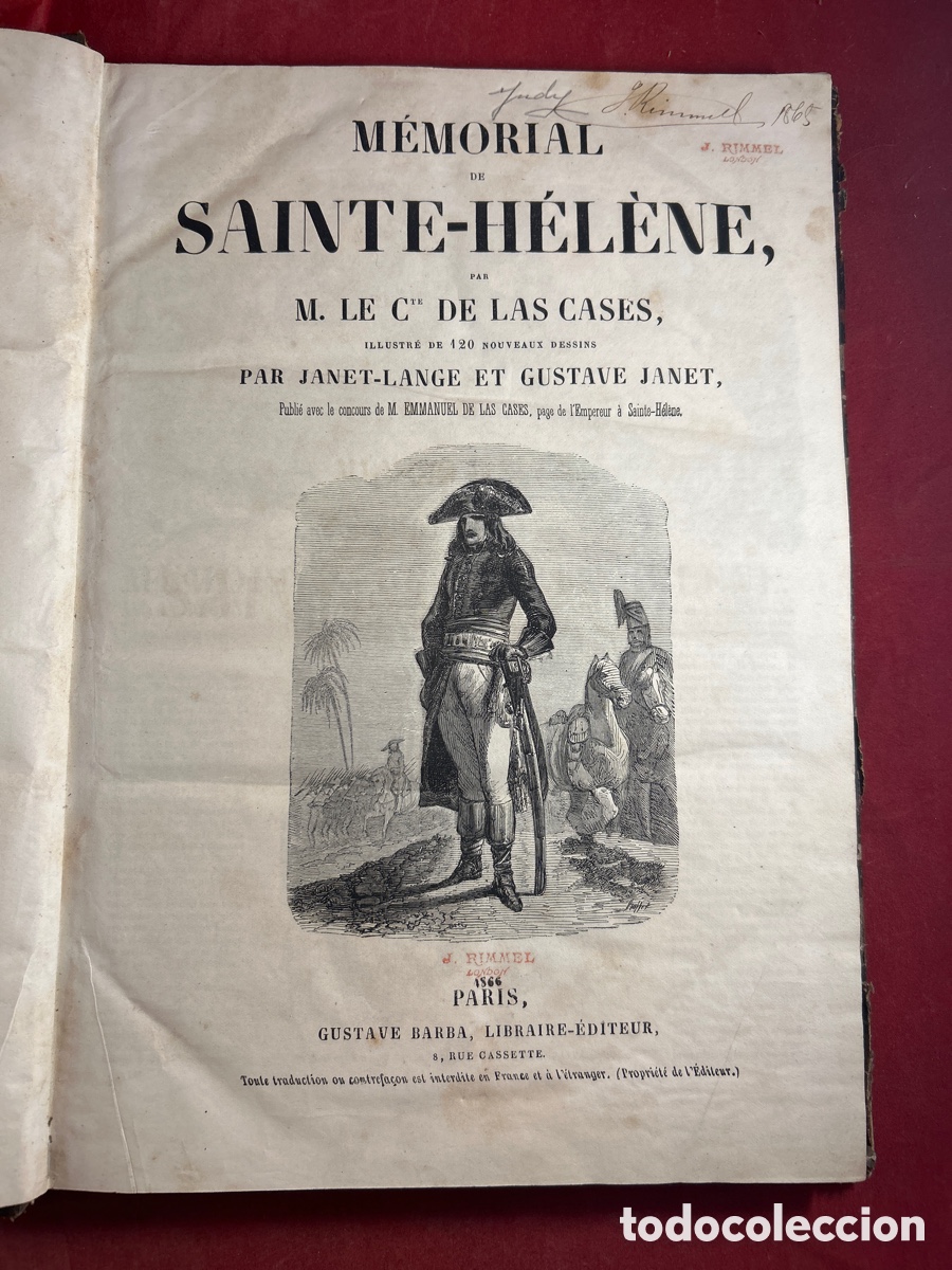 Libros antiguos: MEMORIAL DE SAINTE-HELENE 1865 PARIS - Foto 1