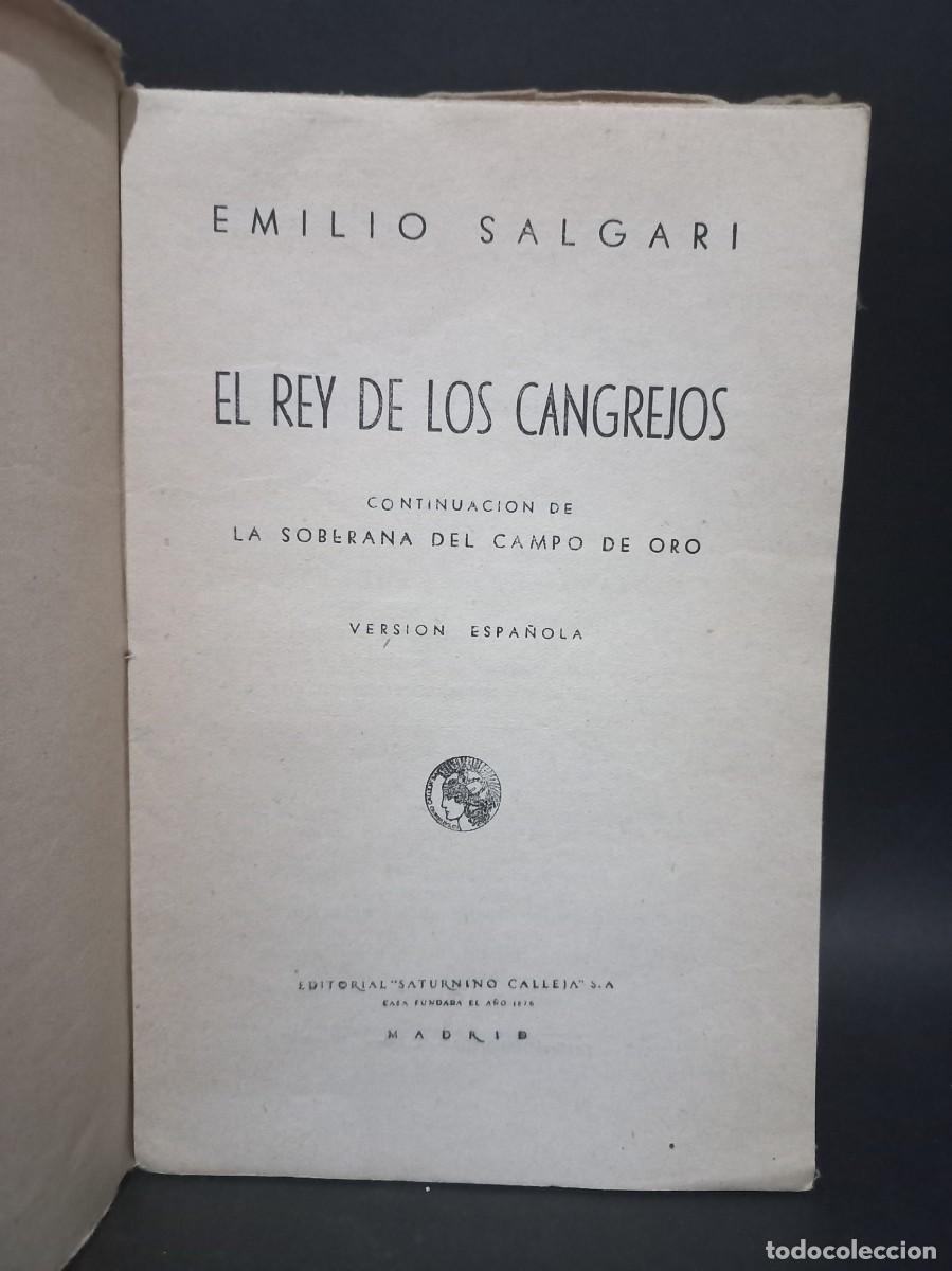 Libros antiguos: E. SALGARI - EL REY DE LOS CANGREJOS - EDITORIAL SATURNINO - 1920 - Foto 2
