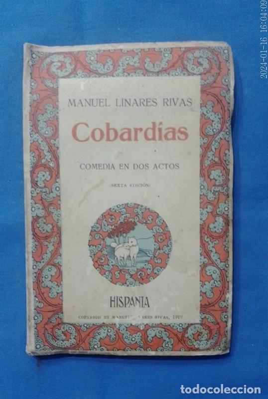 Libros antiguos: libro Cobard&iacute;as Manuel Linares Rivas - Foto 1