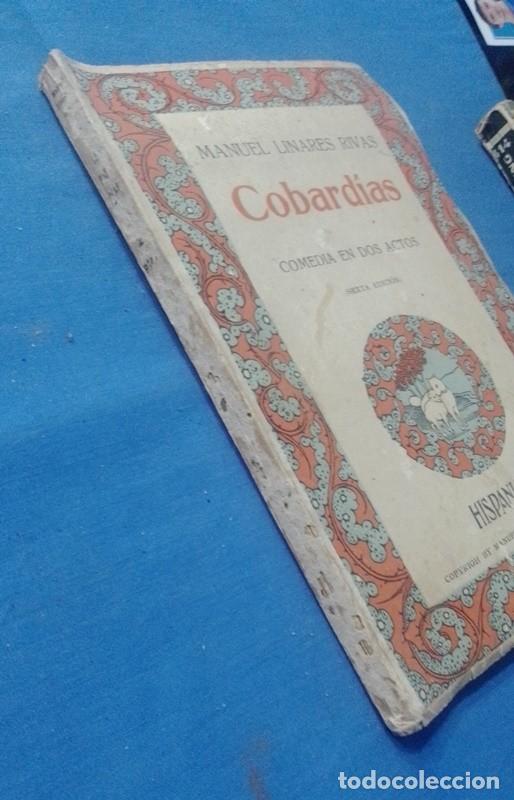 Libros antiguos: libro Cobard&iacute;as Manuel Linares Rivas - Foto 2