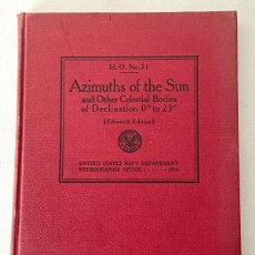 Libros antiguos: AZIMUTHS OF THE SUN 1934