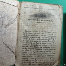 Libros antiguos: ANTIGUO LIBRO PROVERBIOS O PARABOLAS DE SALOMON. PERGAMINO.