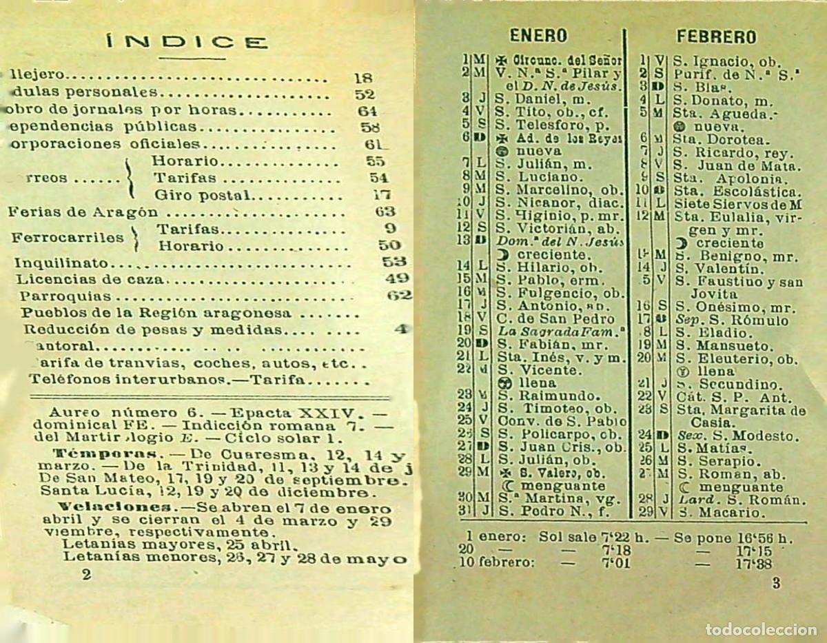 Libros antiguos: BEB&Eacute; ALMANAQUE ARAGON&Eacute;S 1924 - ZARAGOZA - Foto 4