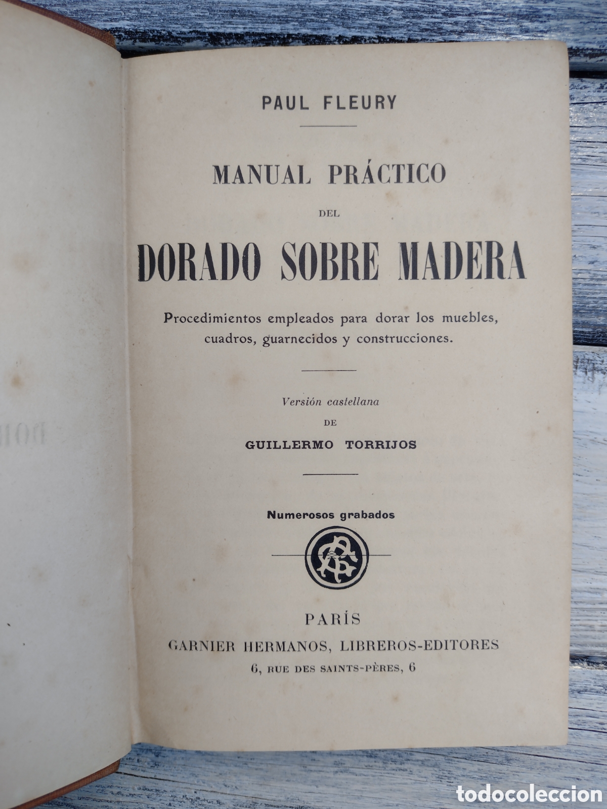 Libros antiguos: DORADO SOBRE MADERA. MANUALES GARNIER. Fleury, Paul - Foto 2