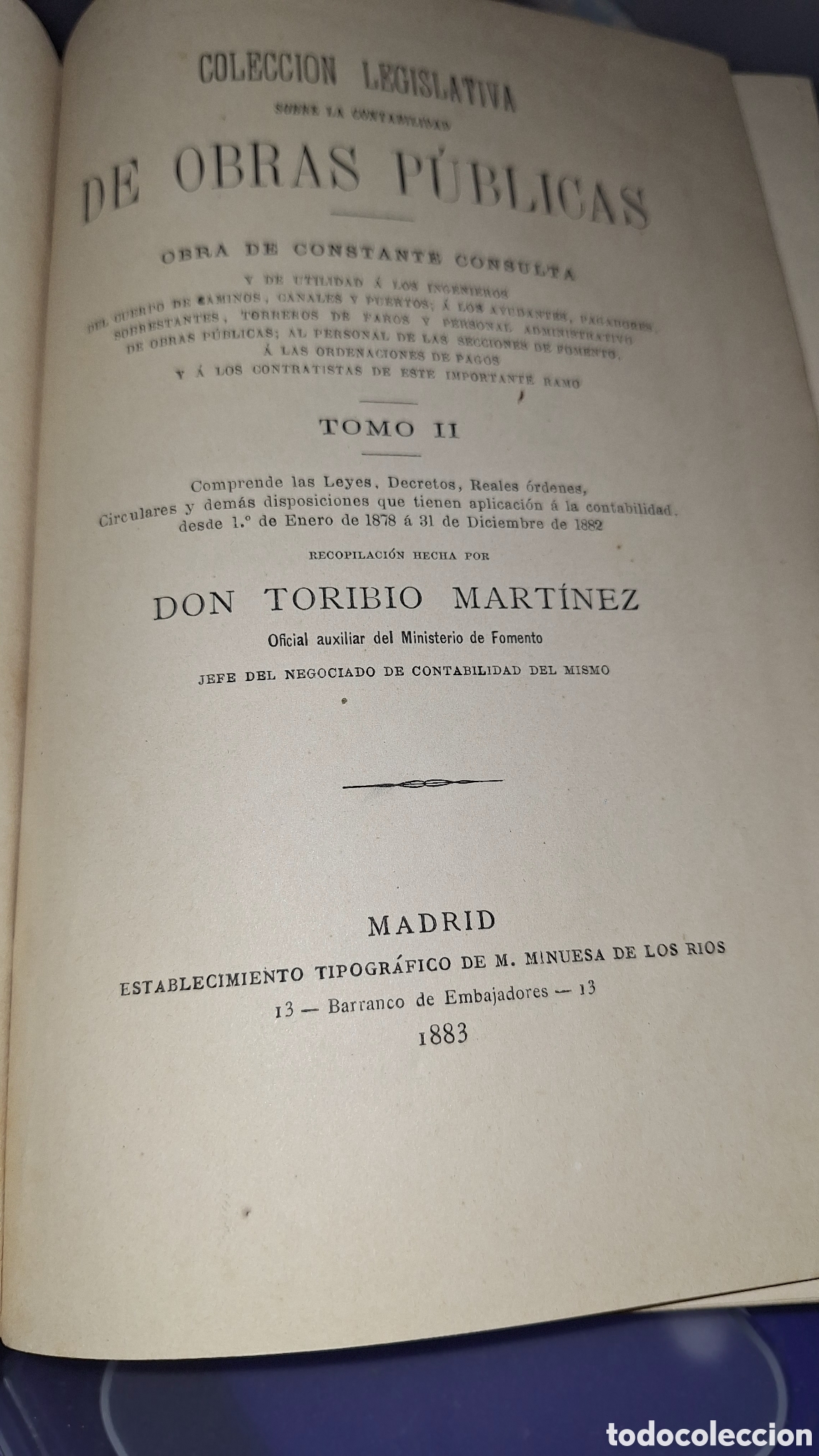 Libros antiguos: Contabilidad de obras p&uacute;blicas 1886 - Foto 2