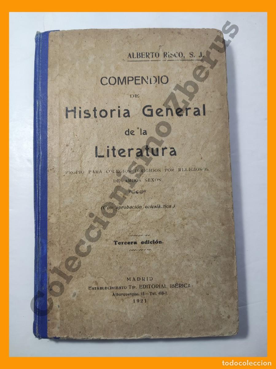 Libros antiguos: Compendio de Historia General de la Literatura - Alberto Risco - Foto 1